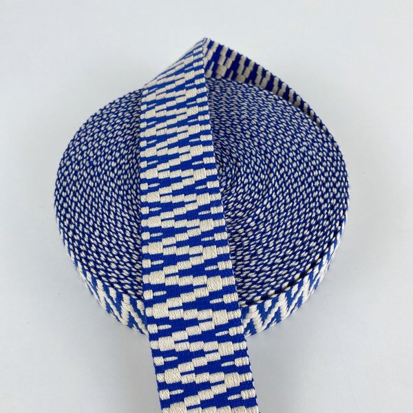Gurtband Woven Aztec Ecru/Natural - Blue Roi 4cm
