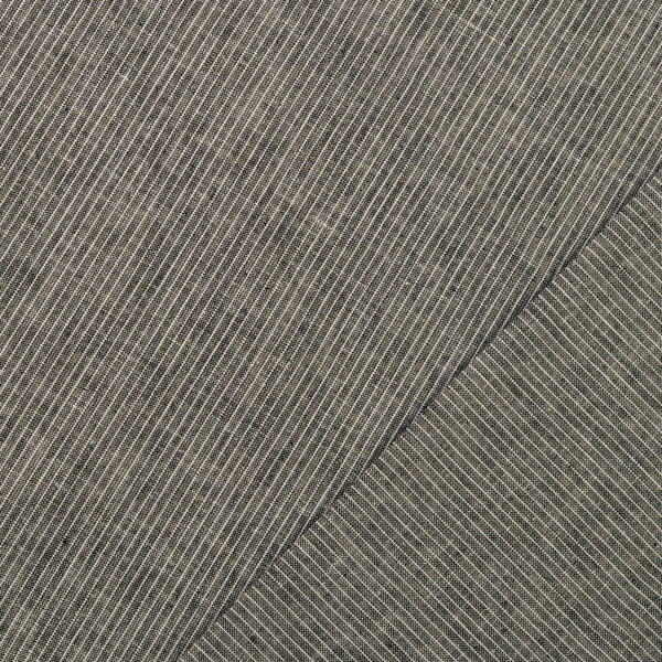 Leinen Baumwoll Streifen - Farbe "schwarz/weiss"
