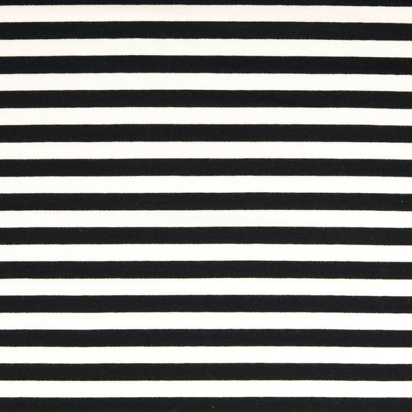 French Terry Streifen - schwarz/weiß
