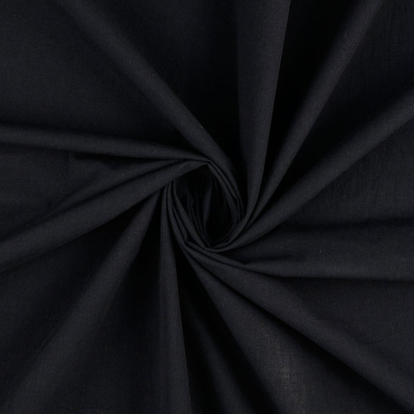 Popeline Stonewashed - Farbe "schwarz"