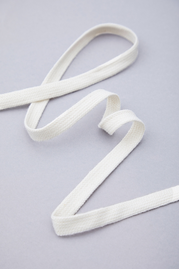 Flat Cotton Cord von mind the MAKER - Farbe "Creamy White" - 10mm