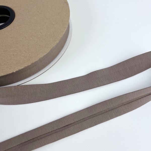Schrägband / Biastape Single Jersey - 2cm - Farbe: taupe