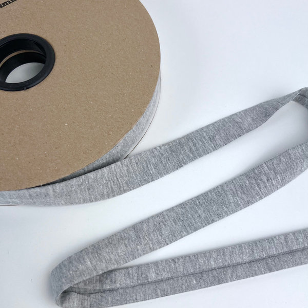 Schrägband / Biastape Single Jersey - 2cm - Farbe: light grey